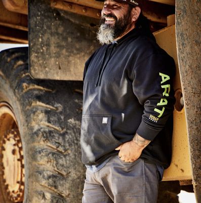 Ariat Rebar Graphic Hoodie Black Lime