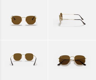 Rayban HEXAGONAL FLAT LENSES 001/57