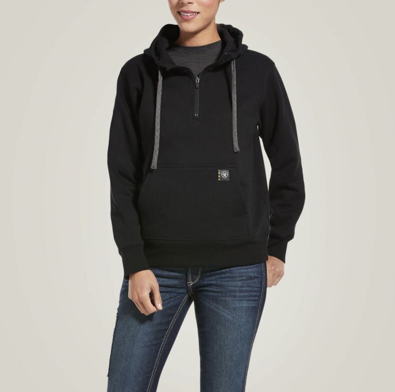 Ariat Rebar Skill Set 1/2 Zip Hoodie Black