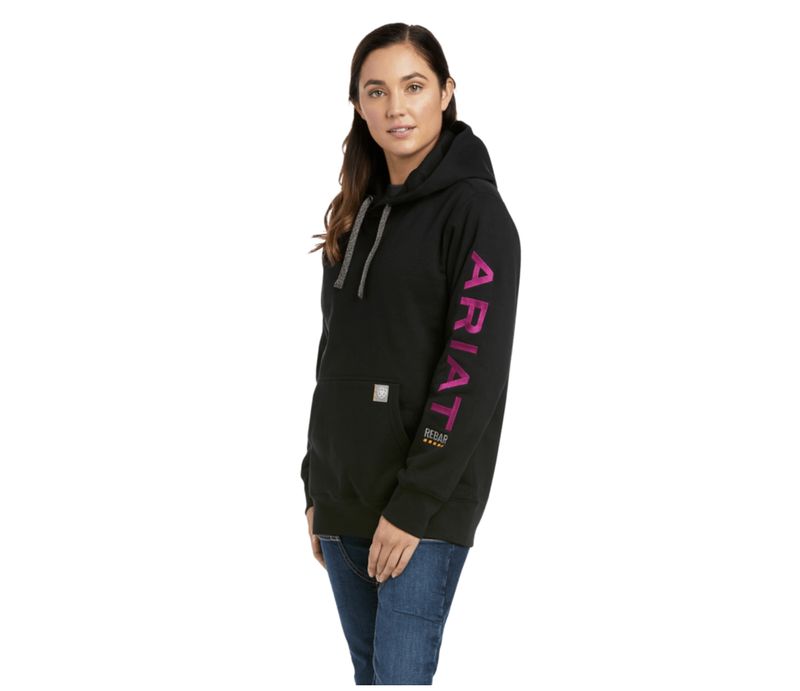 Ariat WMS Rebar Graphic Hoodie Black Purple