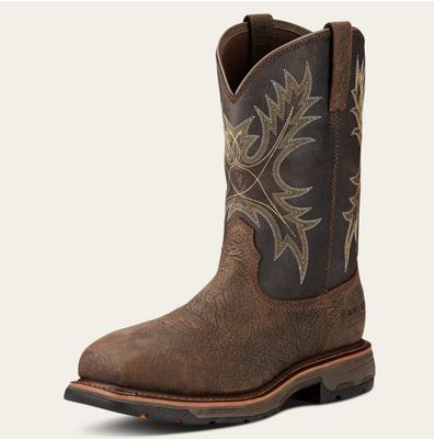 Ariat WorkHog Waterproof Composite Toe Work Boot Bruin Brown Coffee