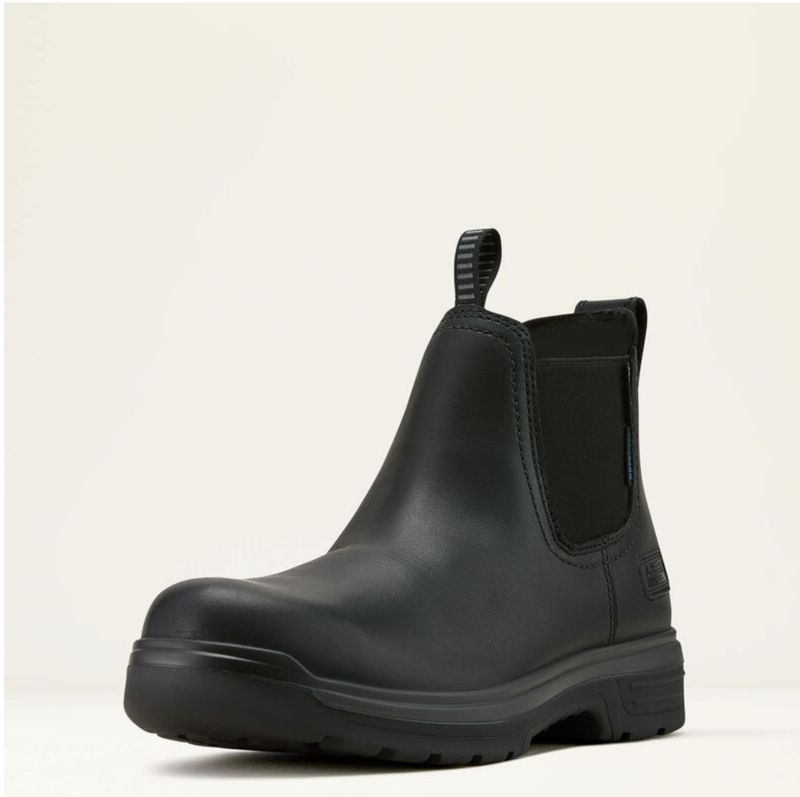 Ariat Turbo Chelsea CSA Waterproof Carbon Toe Work Boot All Black