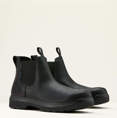 Ariat Turbo Chelsea CSA Waterproof Carbon Toe Work Boot All Black