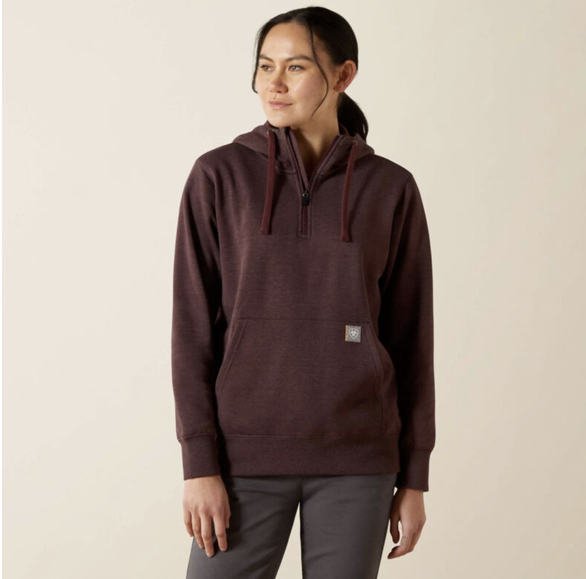 Ariat Rebar Skill Set 1/2 Zip Hoodie Fudge