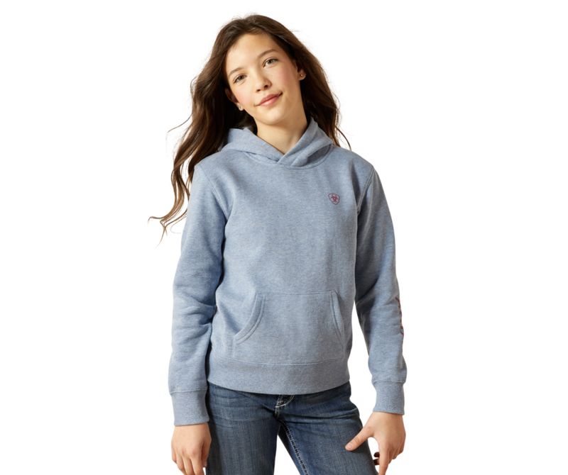 Ariat Girls Logo 2.0 Hoodie Vintage Indigo Heather