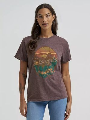 Wrangler CACTUS LOGO REG FIT TEE French Roast
