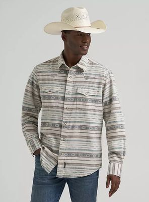 WRANGLER RETRO® PREMIUM LONG SLEEVE WESTERN SNAP PRINTED SHIRT Neutral Serape