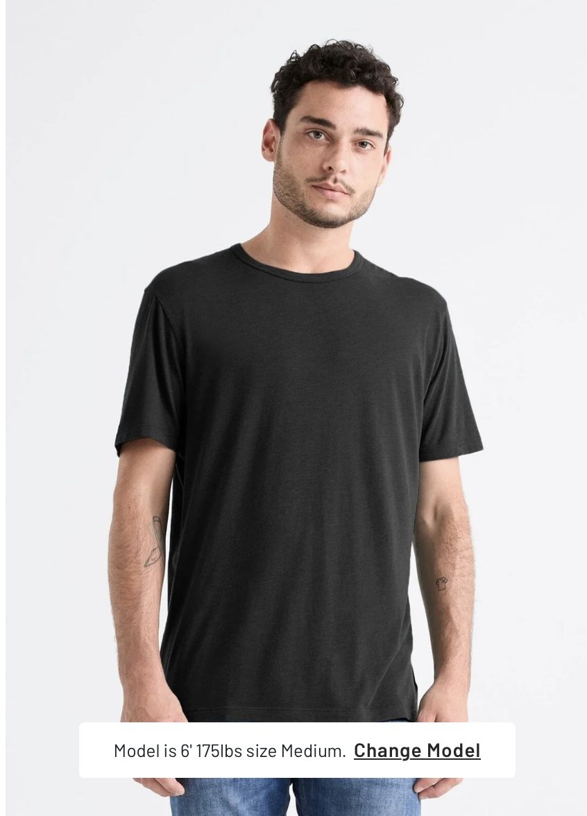 DUER PurePima Only Tee - Black