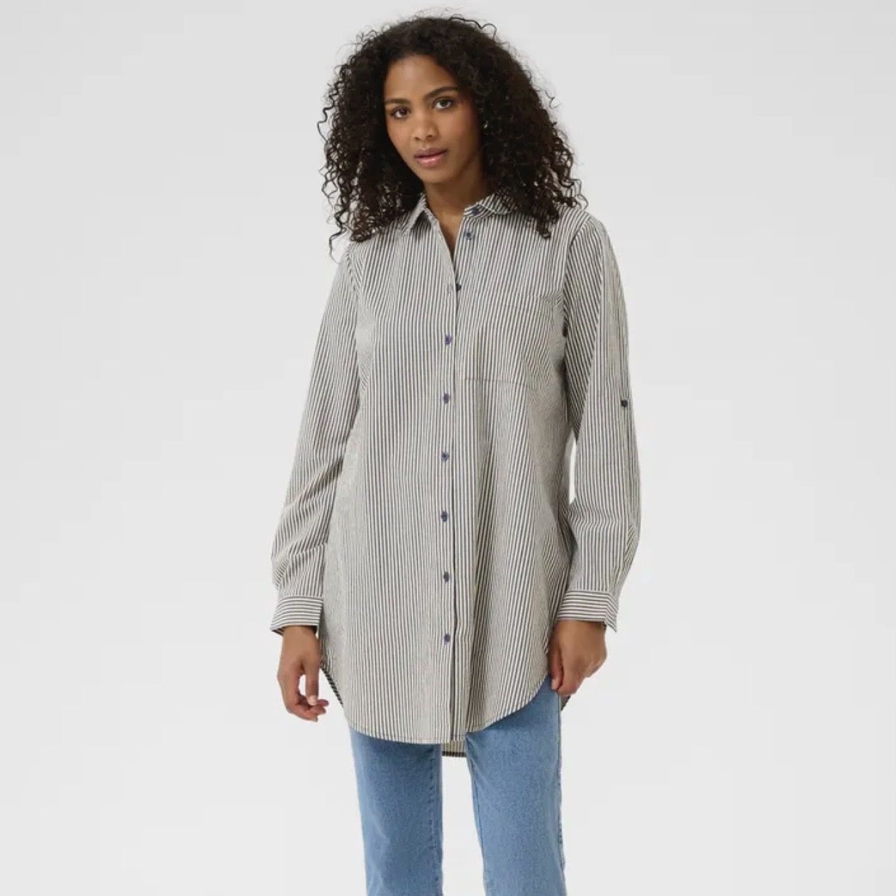 Kaffe Naya Tunic Navy/White