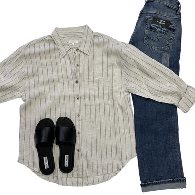 Z Supply ALFIE STRIPED BUTTON UP TOP