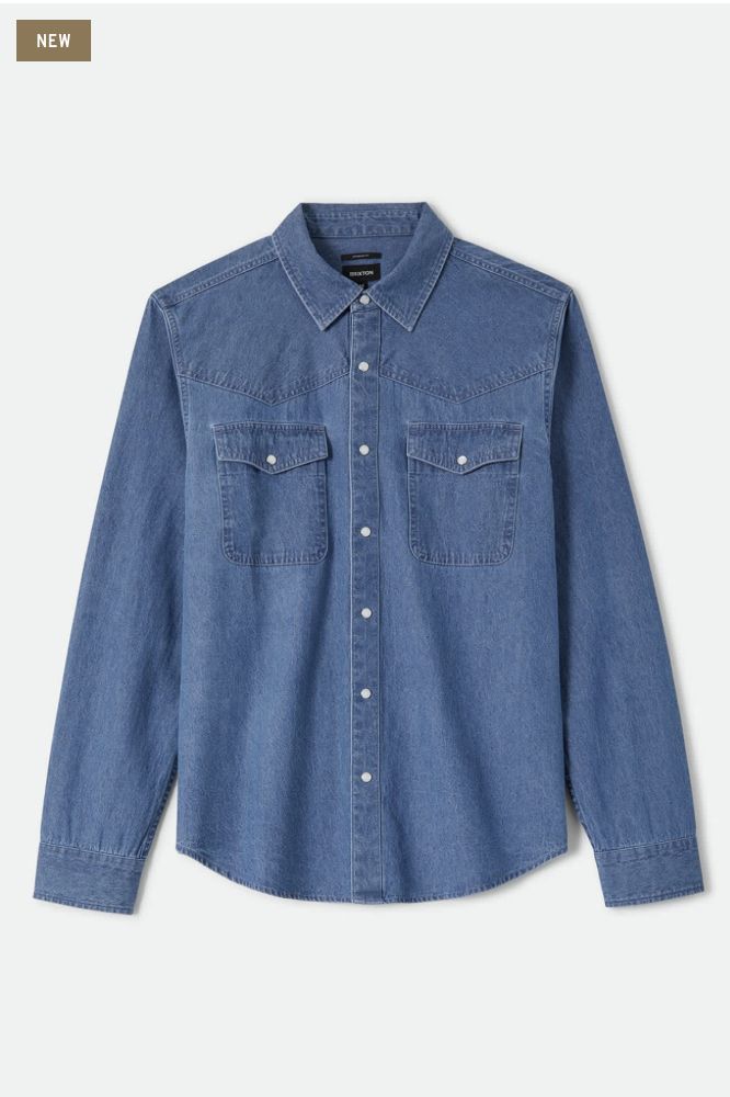 Brixton WAYLON LIGHTWEIGHT OVERSHIRT Chambray