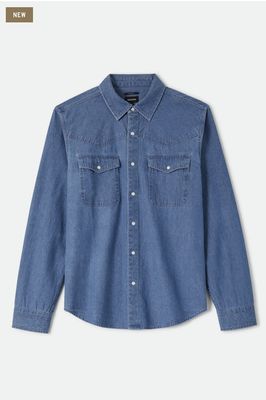 Brixton WAYLON LIGHTWEIGHT OVERSHIRT Chambray