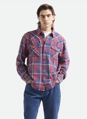Brixton WAYLON LIGHTWEIGHT OVERSHIRT denim Plaid