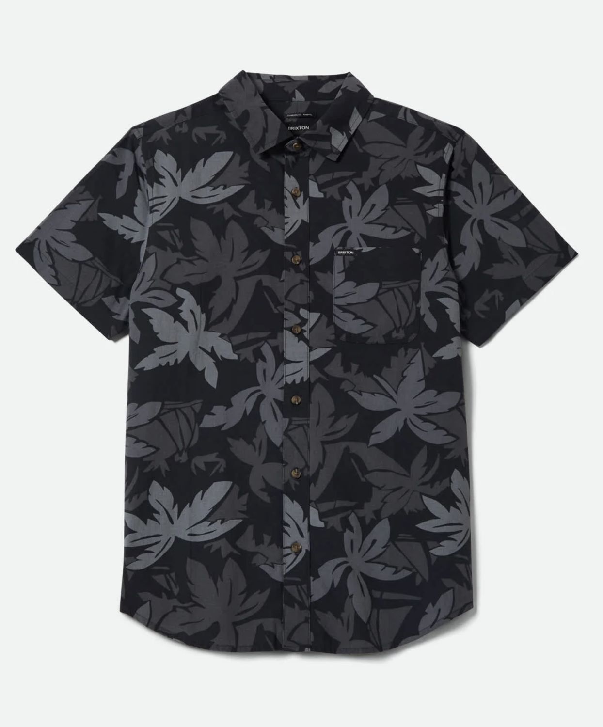 Brixton CHARTER PRINT SHIRT Black Trooper