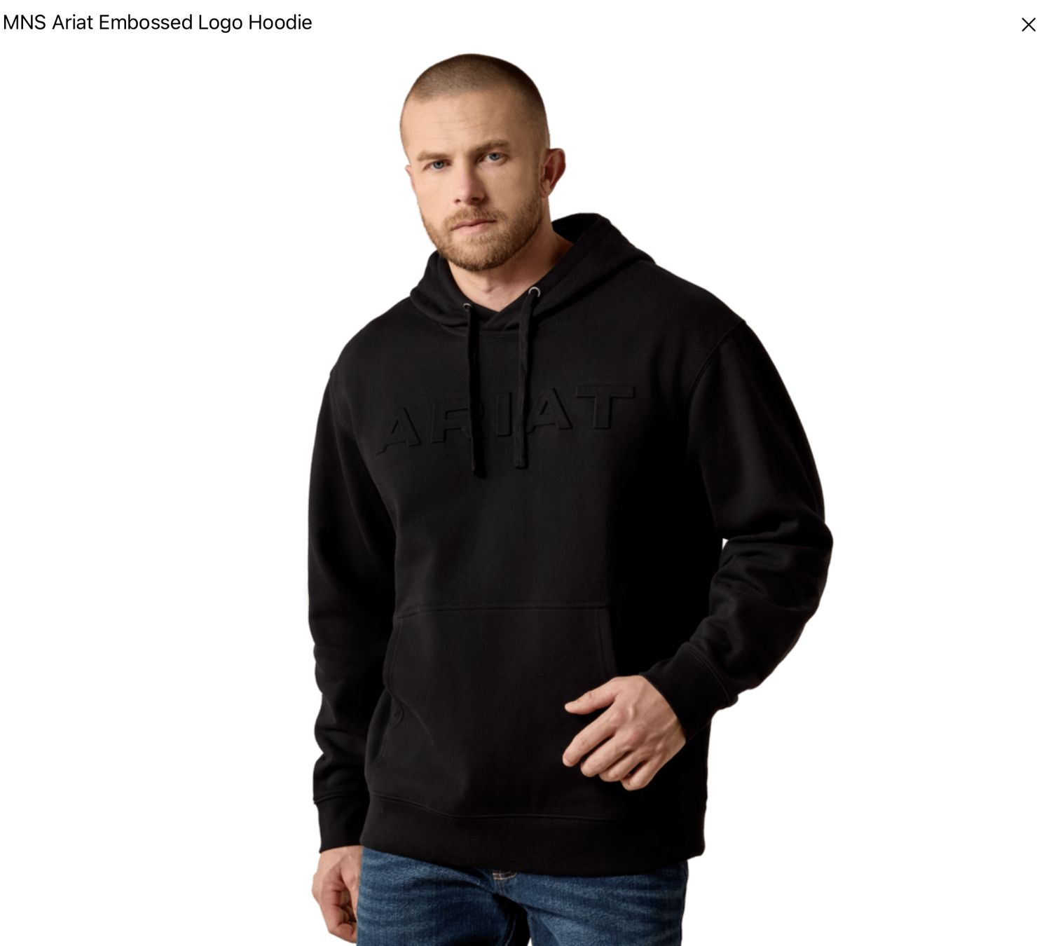 Ariat Embossed Logo Hoodie Black