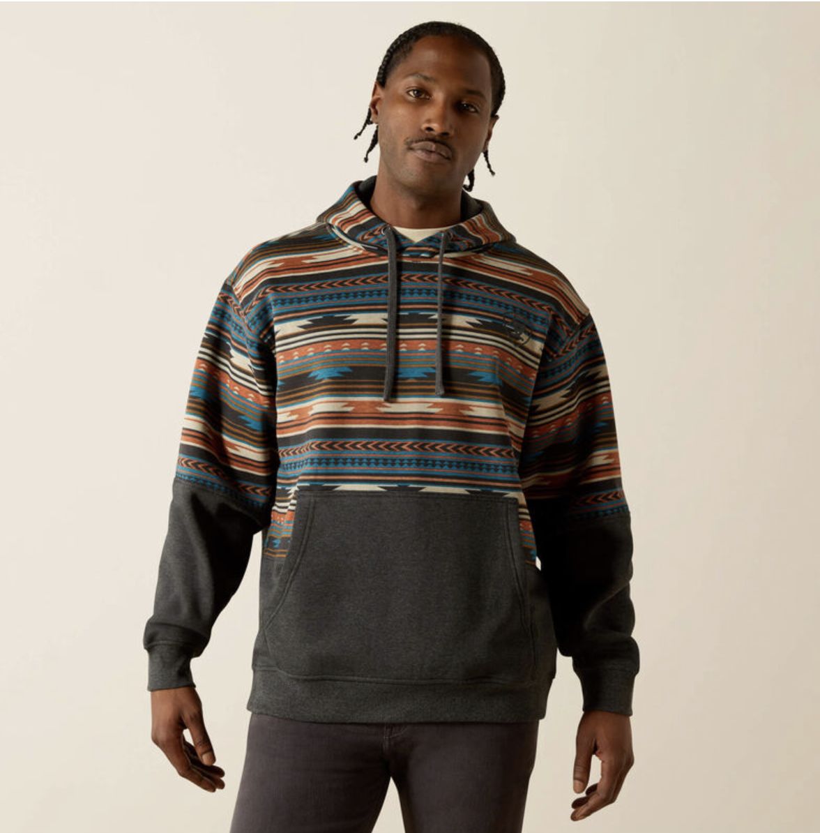 Ariat Color Block Hoodie Rust