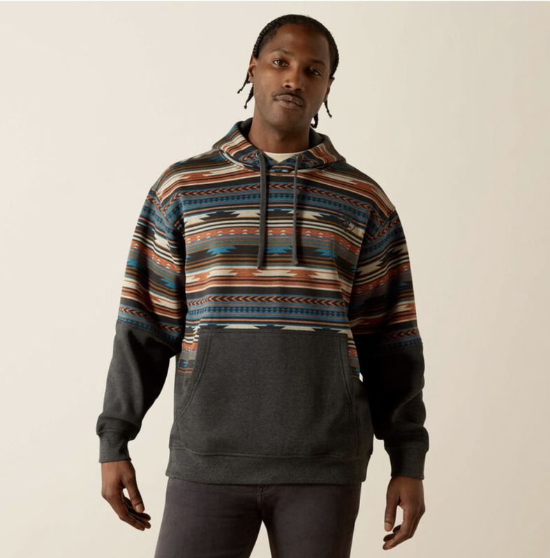 Ariat Color Block Hoodie Rust