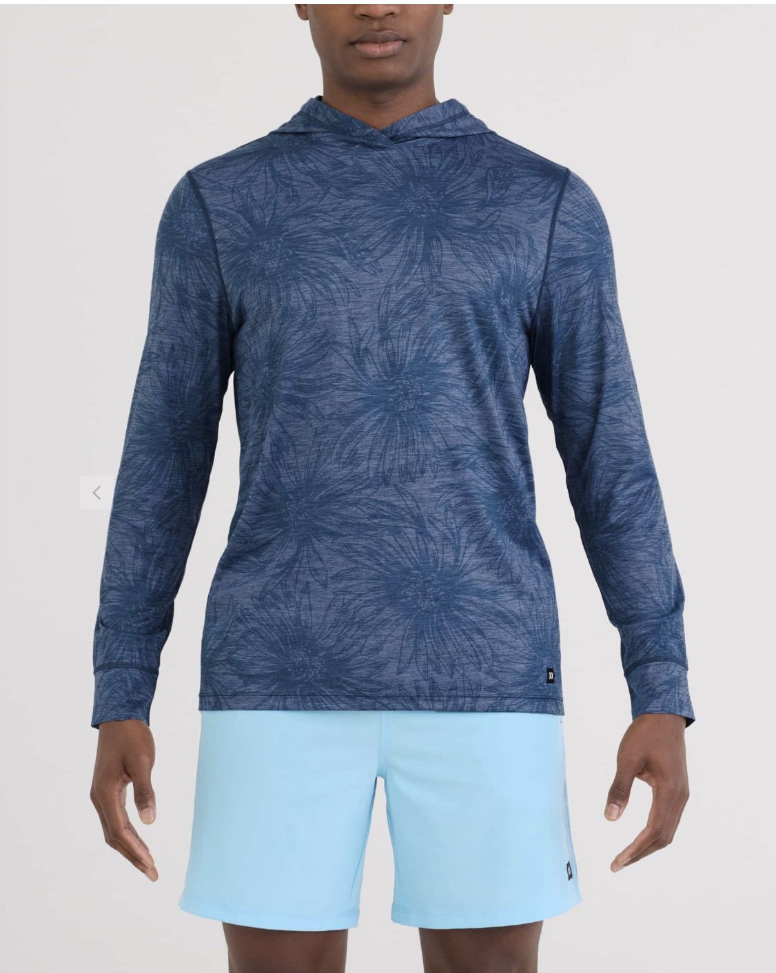 SAXX DropTemp® All Day Cooling UPF Performance Hoodie Big daisy denim