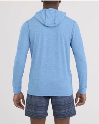 SAXX DropTemp® All Day Cooling UPF Performance Hoodie Blue Heather