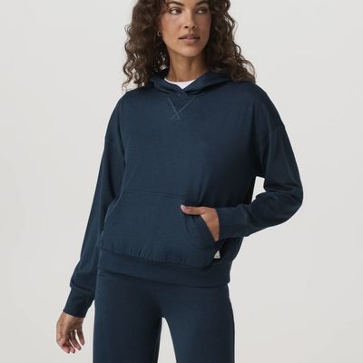 Vuori Halo Modern Pullover Hoodie Blue Coast Heather