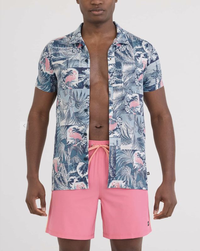 SAXX DropTemp® Dry UPF Performance Resort Polo Washed Indigo