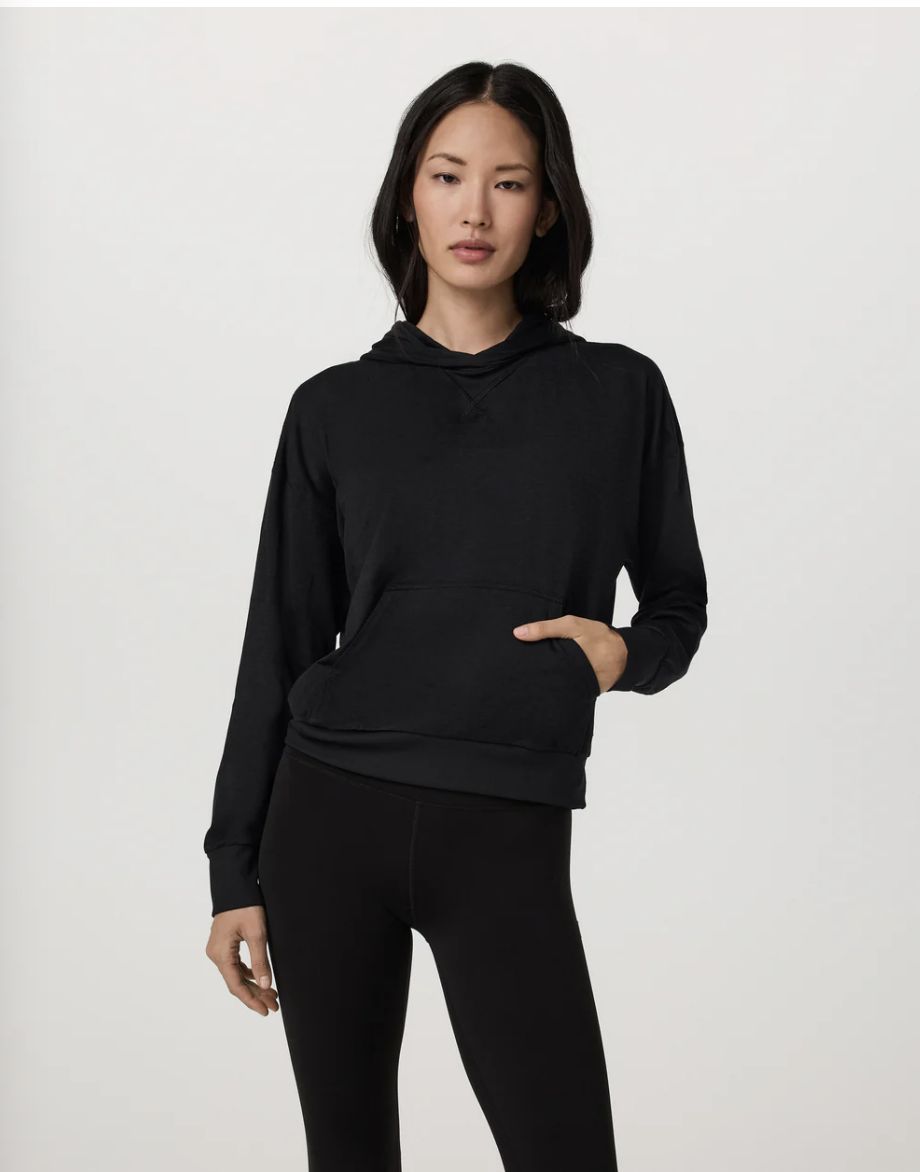 Vuori Halo Modern Pullover Hoodie Black Heather
