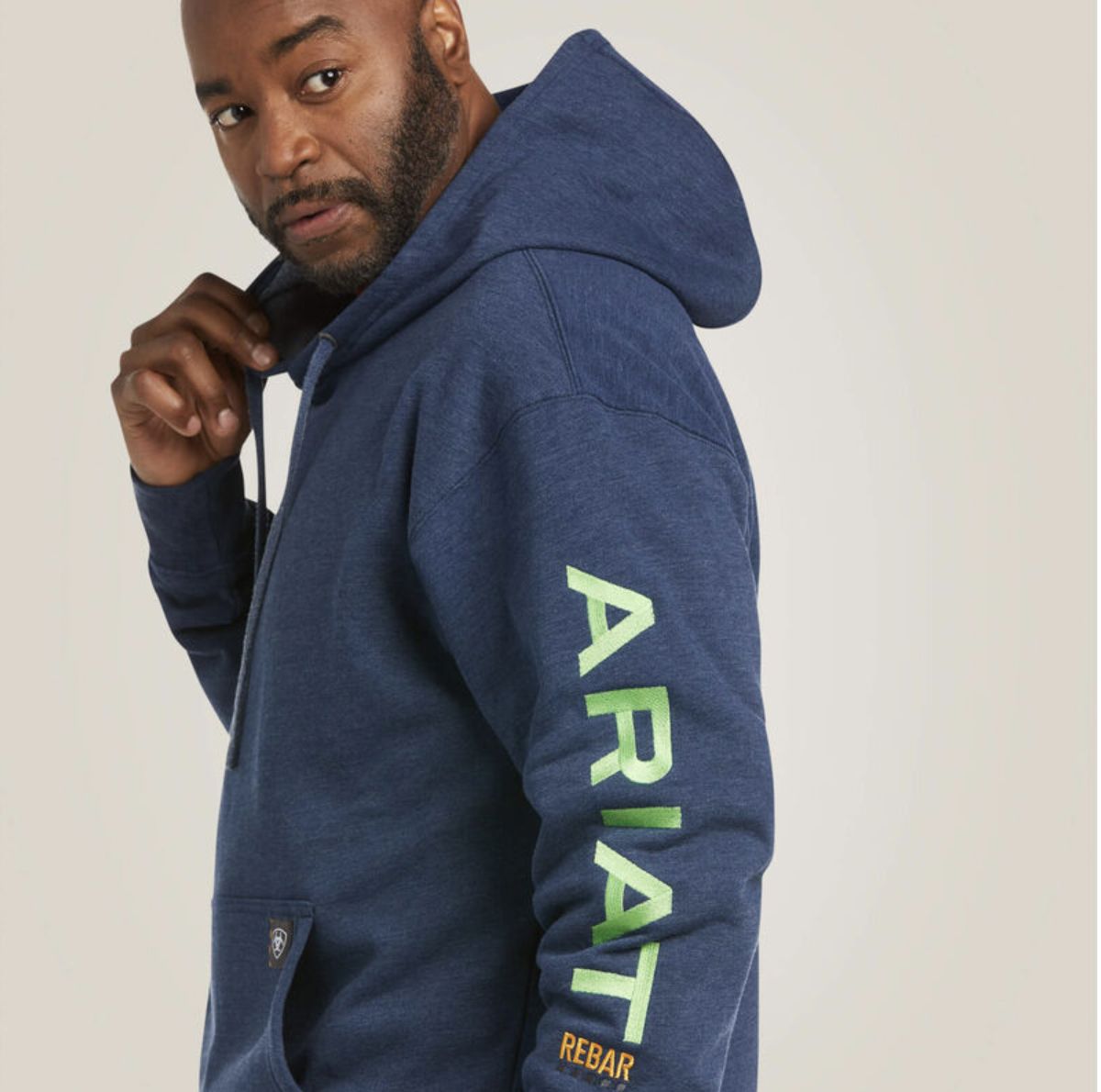 Ariat Rebar Graphic Hoodie Navy Heather