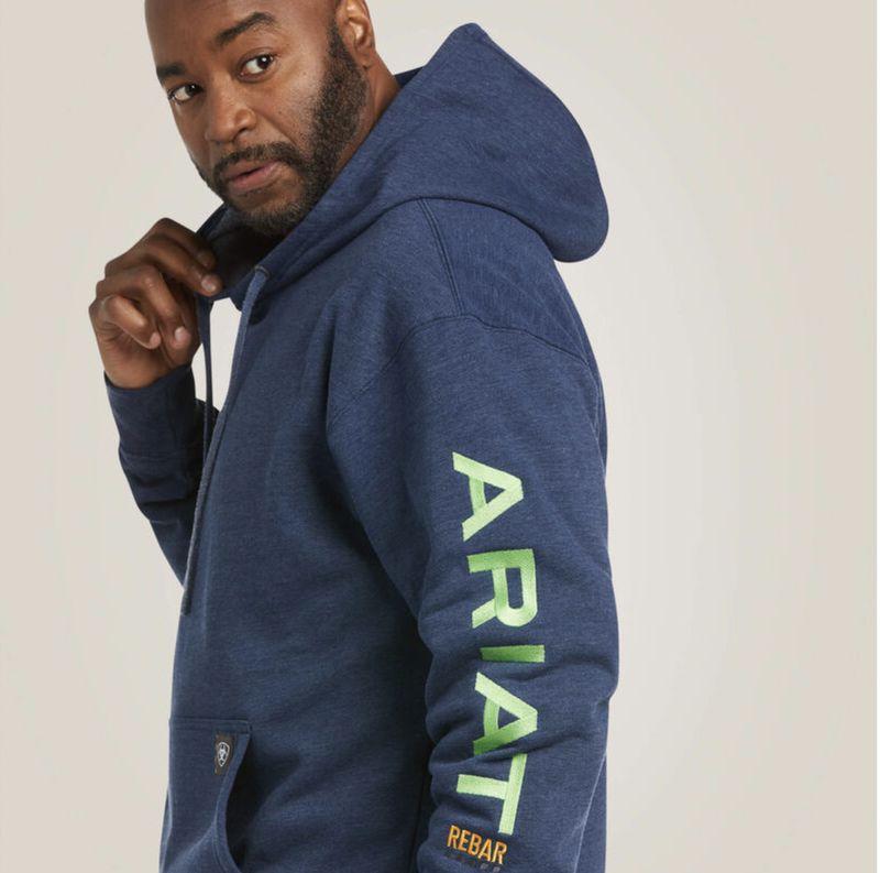 Ariat Rebar Graphic Hoodie Navy Heather