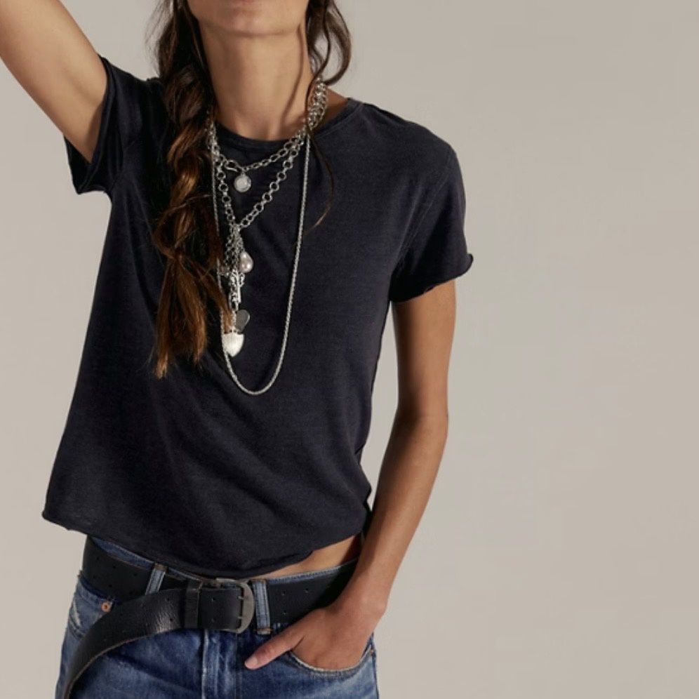 Free People Nova Tee Black