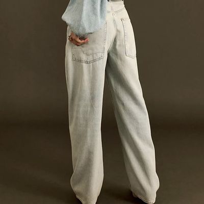 Free People Truro Baggy Puddle Jean in Beach Please