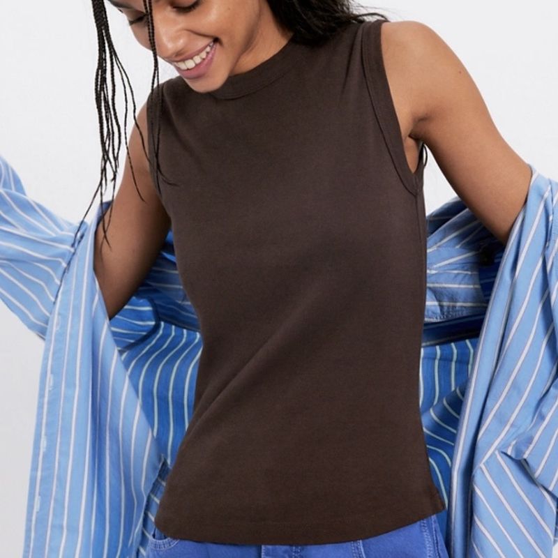 Free People Murphy Tank Chocolate