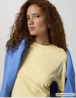 Vuori Halo Modern Crew Lemon Snap Heather