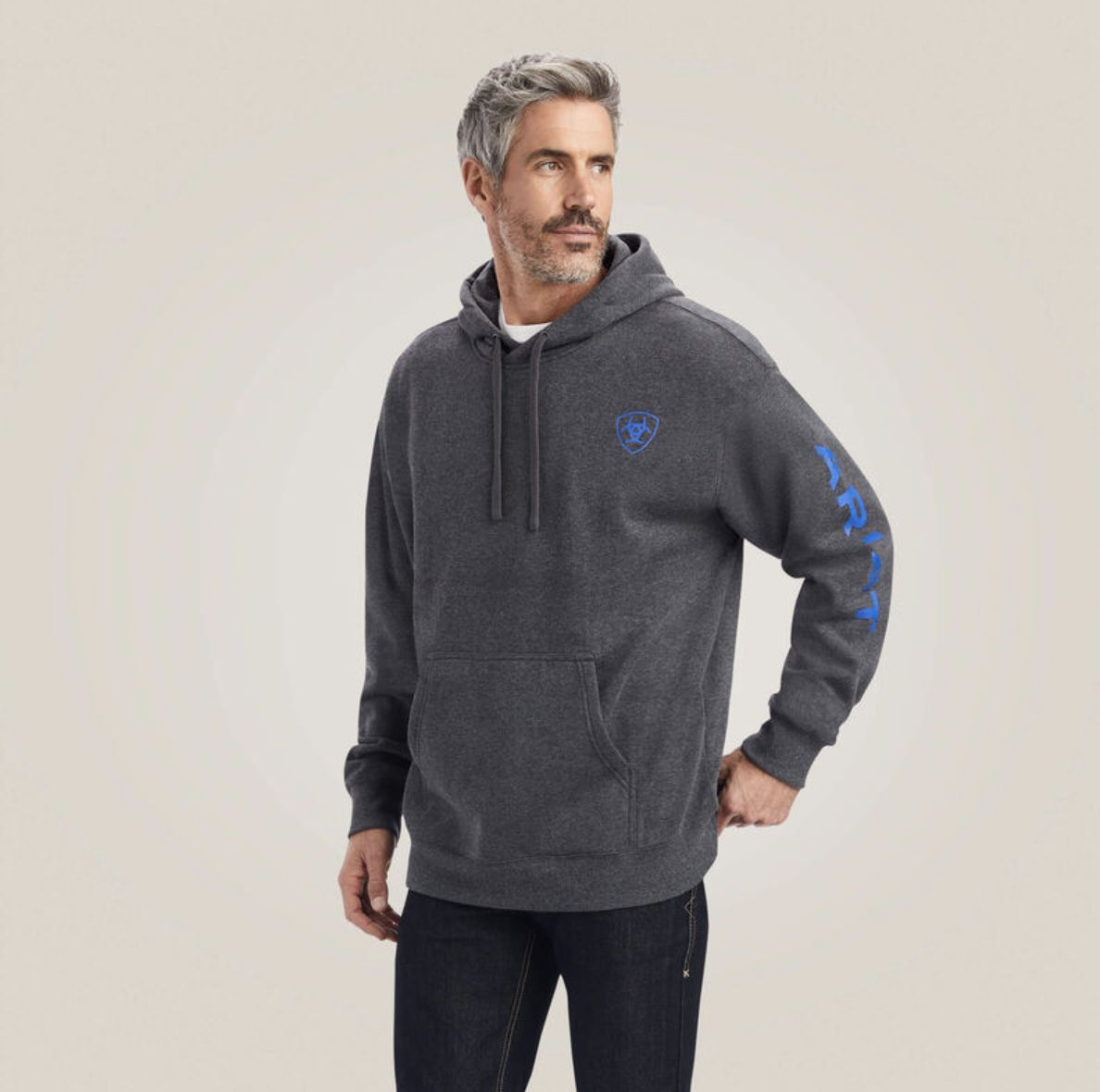 Ariat Logo Hoodie Charcoal Heather