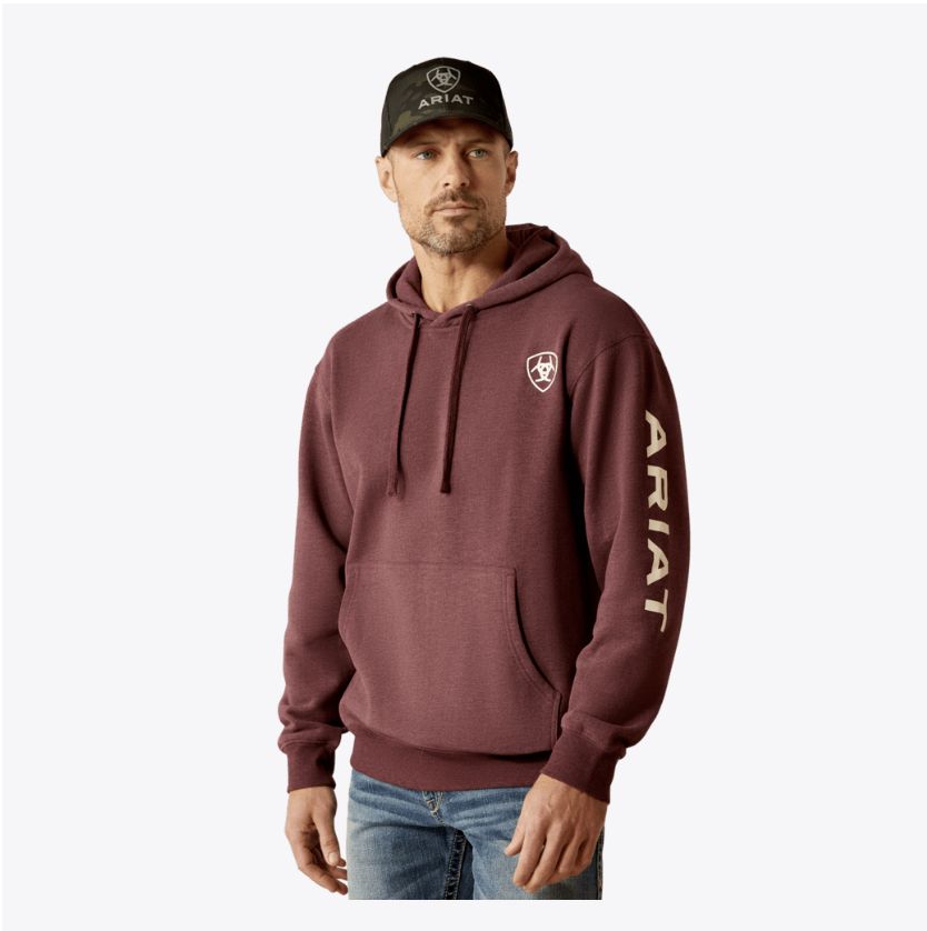 Ariat Logo Hood Malbec Heather