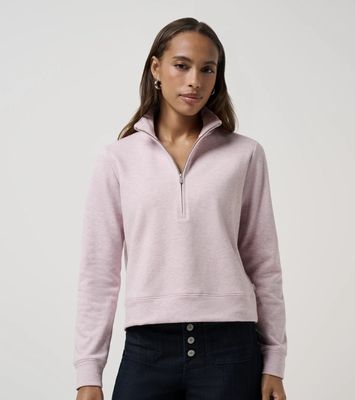 Travis Mathew Cloud 1/2 Zip 2.0 Heather Violet Ice