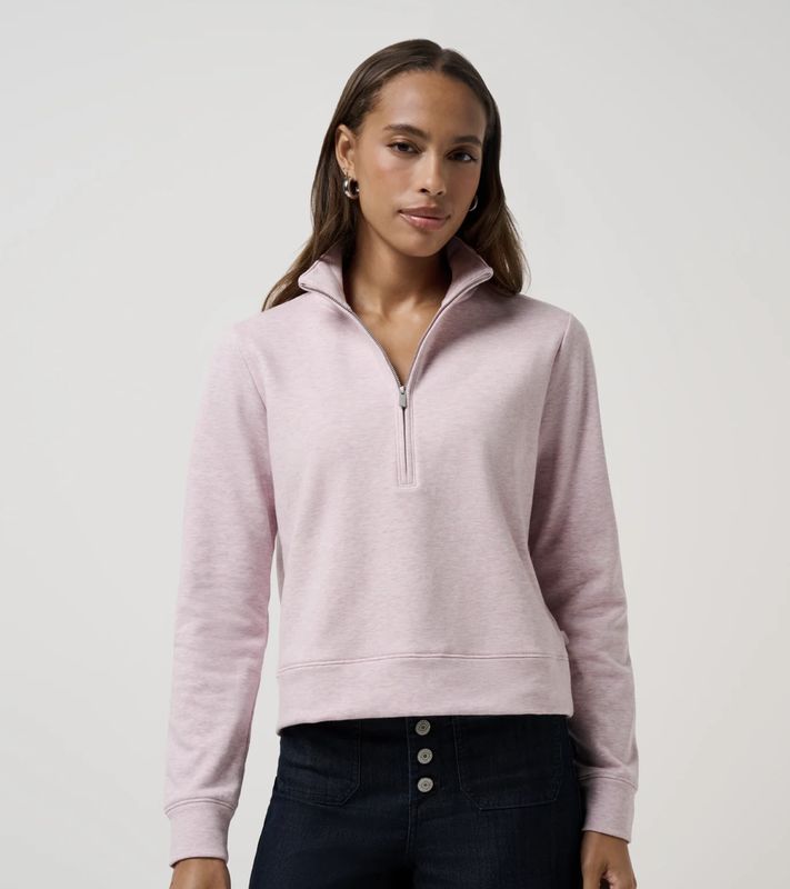 Travis Mathew Cloud 1/2 Zip 2.0 Heather Violet Ice