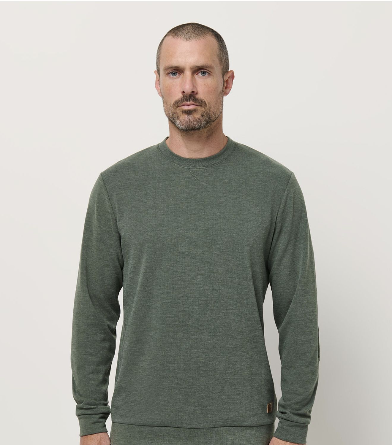 Travis Mathew Cloud Sweater Heather Dark Olive