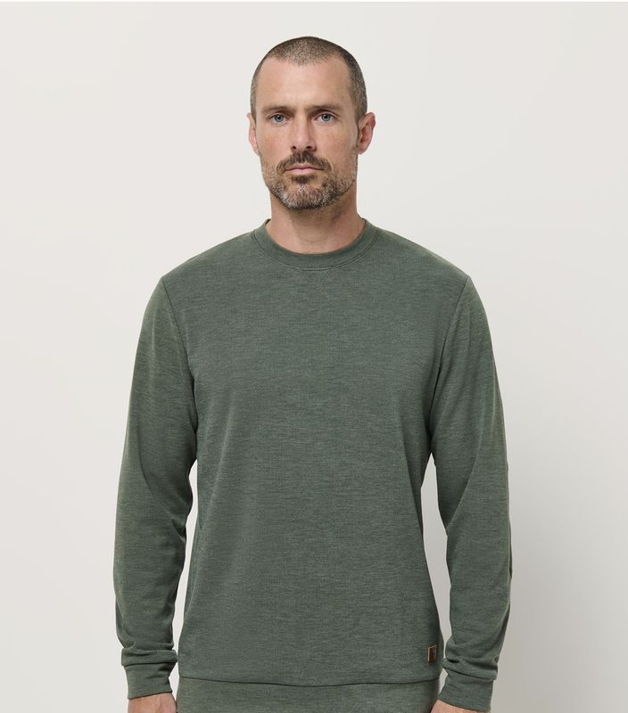 Travis Mathew Cloud Sweater Heather Dark Olive