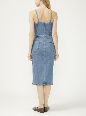 Silver Jeans Denim Midi Dress Cocoa