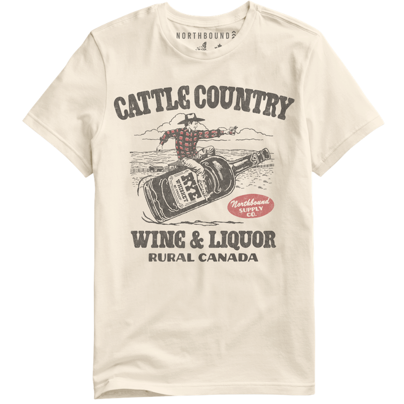 Northbound CATTLE COUNTRY T-SHIRT Natural