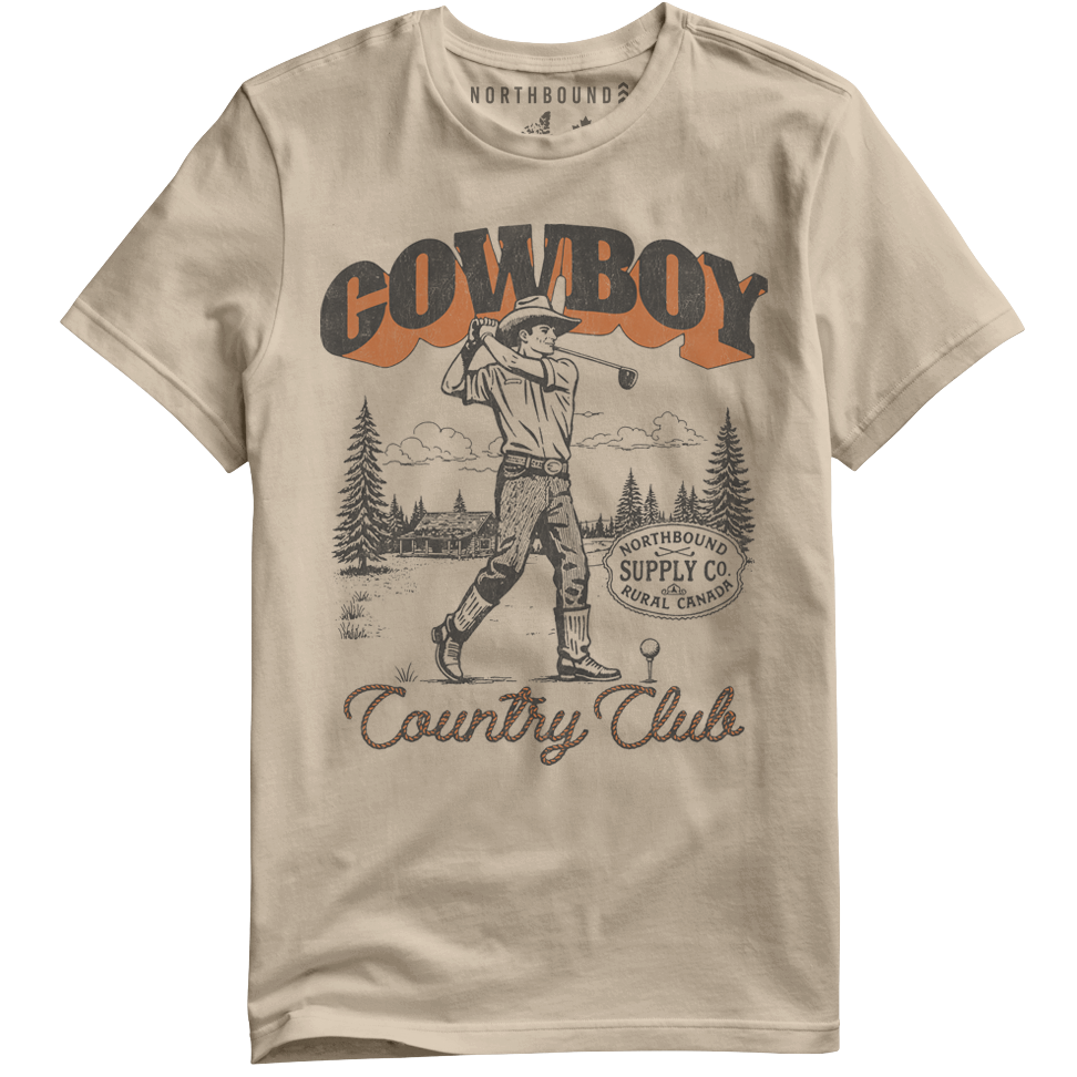 Northbound COWBOY COUNTRY CLUB T-SHIRT Sand