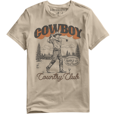 Northbound COWBOY COUNTRY CLUB T-SHIRT Sand