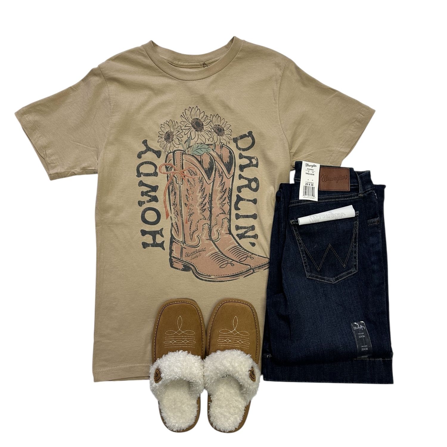 Northbound HOWDY DARLIN' T-SHIRT Beige