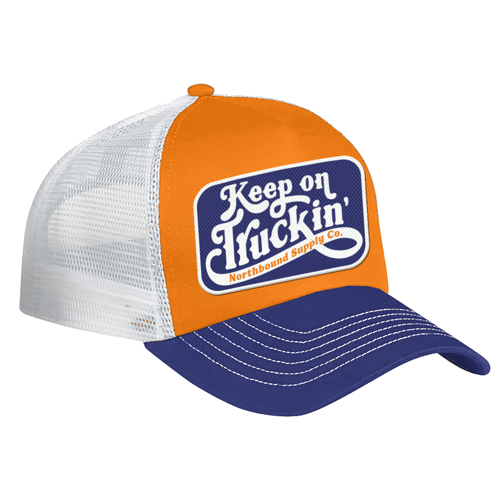 KEEP ON TRUCKIN' TRUCKER HAT Orange