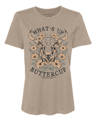 Northbound WHAT'S UP BUTTERCUP T-SHIRT Brown heather