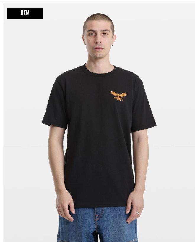 Volcom HAMMERED SPLIT SHORT SLEEVE TEE Black