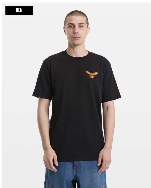 Volcom HAMMERED SPLIT SHORT SLEEVE TEE Black