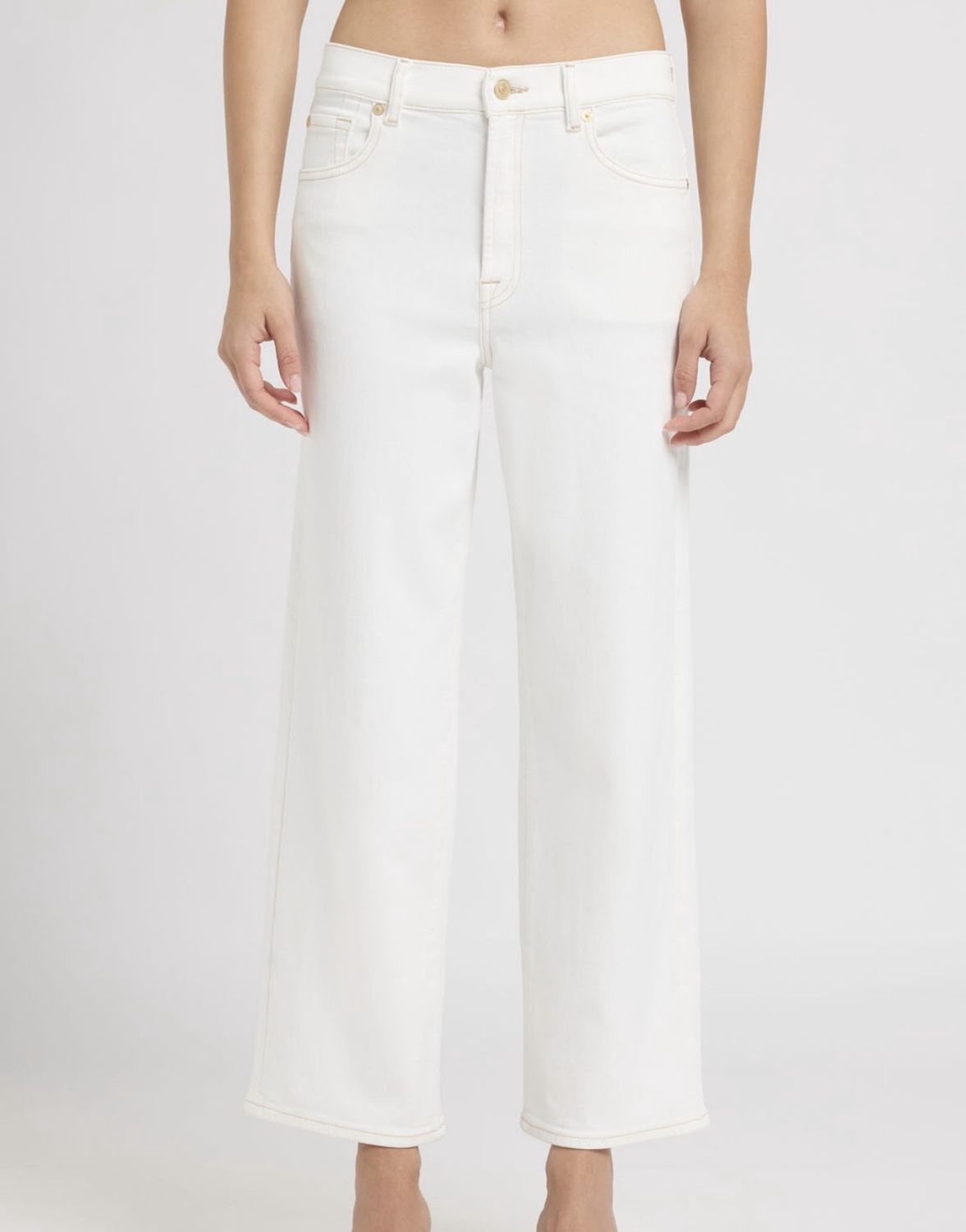 Seven For All Mankind Stovepipe Straight Ankle Sugar