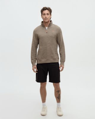 M Powell 1/4 Zip Clay Flash Stripe