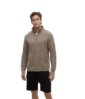 M Powell 1/4 Zip Clay Flash Stripe
